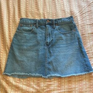 Madewell Blue Denim Mini Skirt